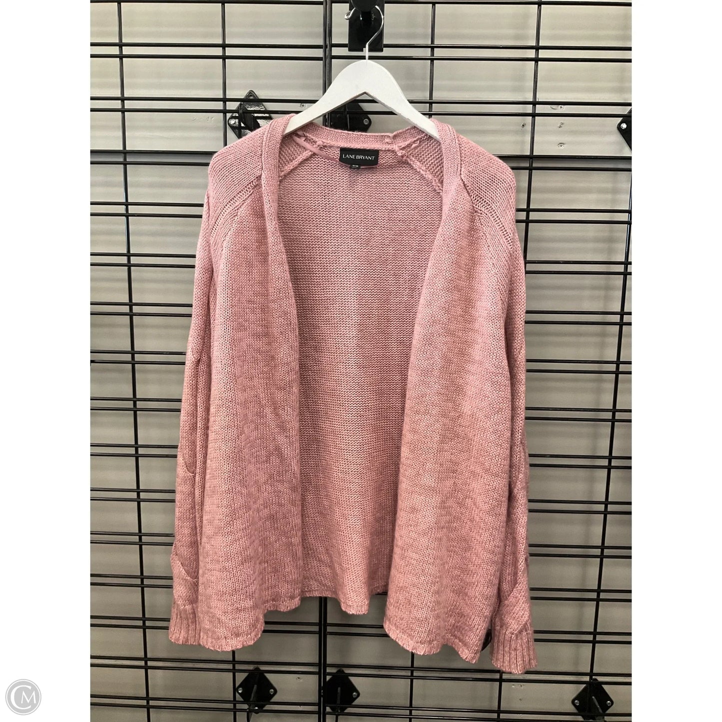 Sweater Cardigan By Lane Bryant In Pink, Size: 1x