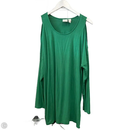 Top Long Sleeve By Zenergy By Chicos In Green, Size: Xl