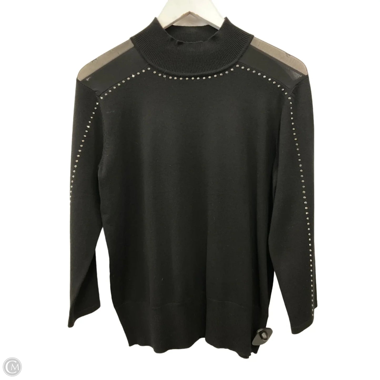 Top 3/4 Sleeve By Cable And Gauge In Black, Size: M