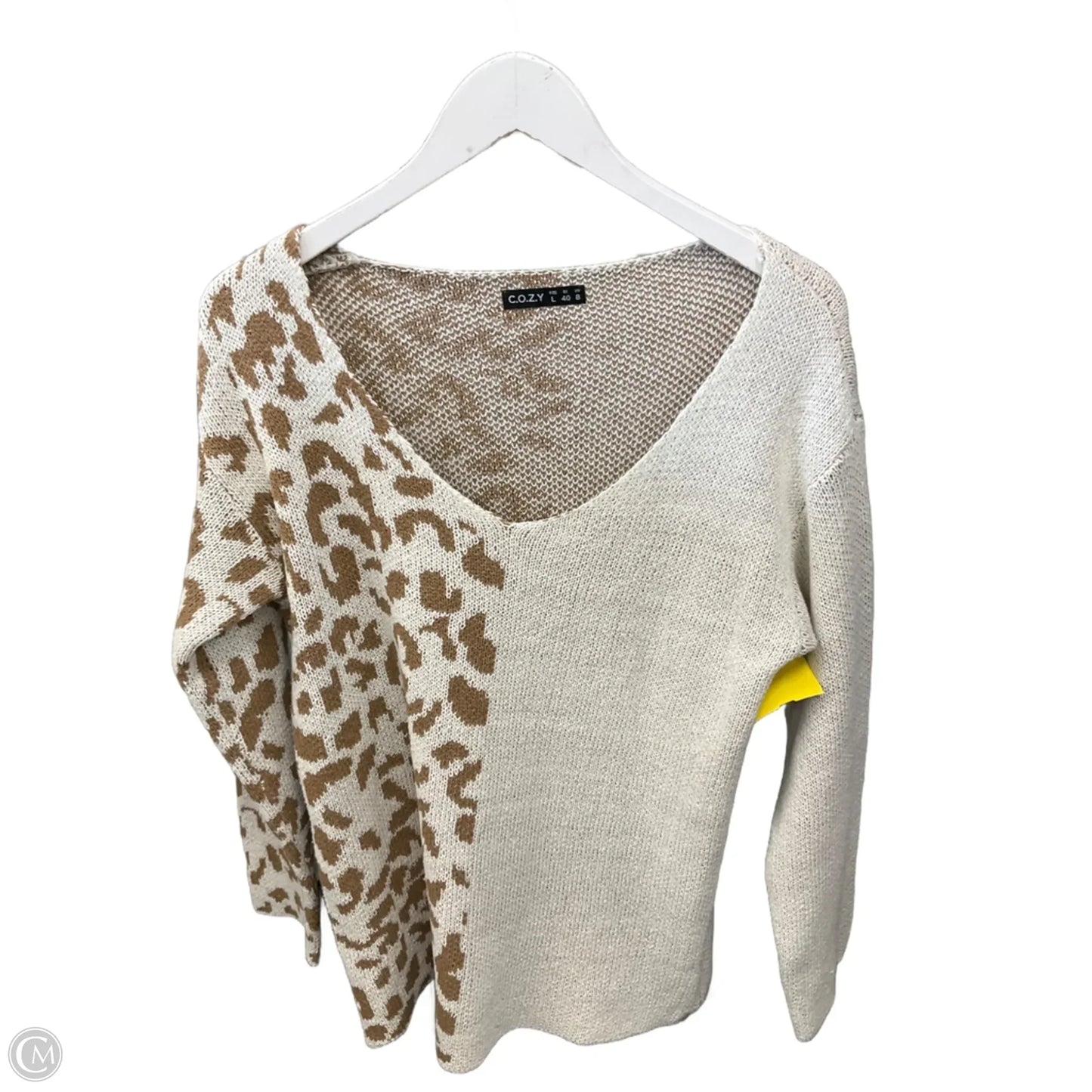 Top Long Sleeve By Cozy In Cream, Size: M