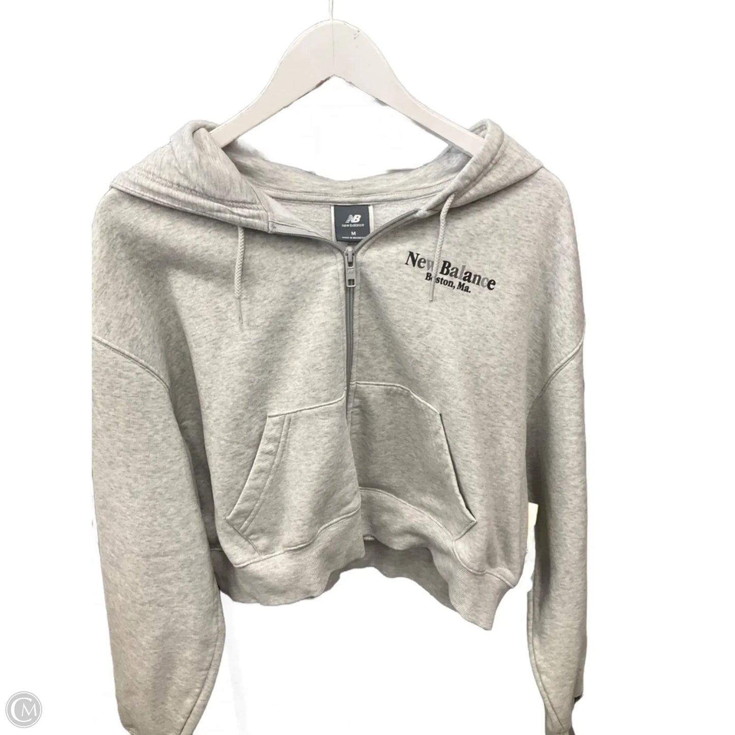 Athletic Jacket By New Balance In Grey, Size: M