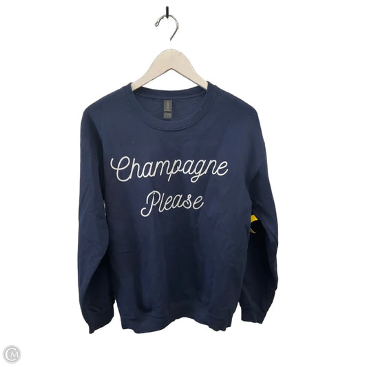 Sweatshirt Crewneck By Gildan In Navy, Size: M
