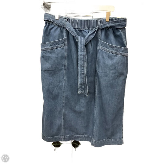 Skirt Maxi By St Johns Bay In Blue Denim, Size: Xl