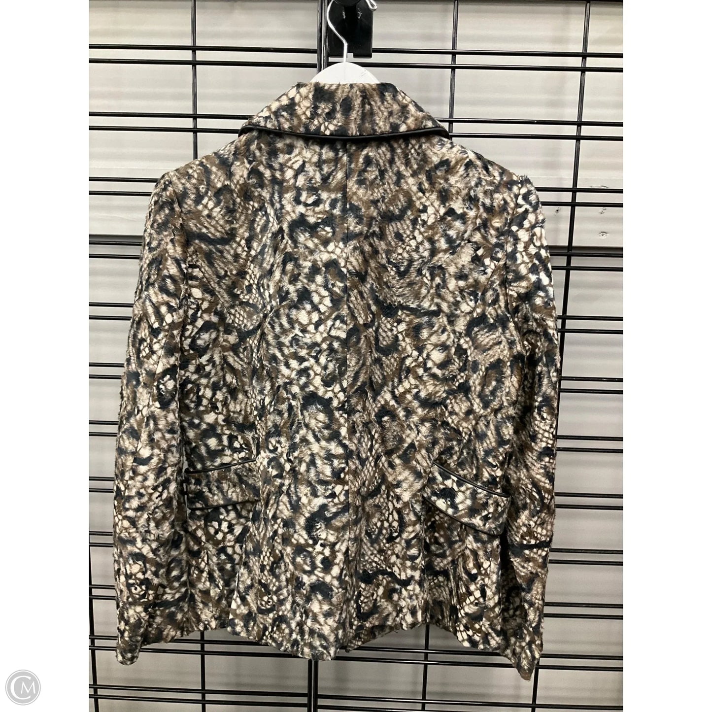 Jacket Other By Chicos In Brown & Cream, Size: S