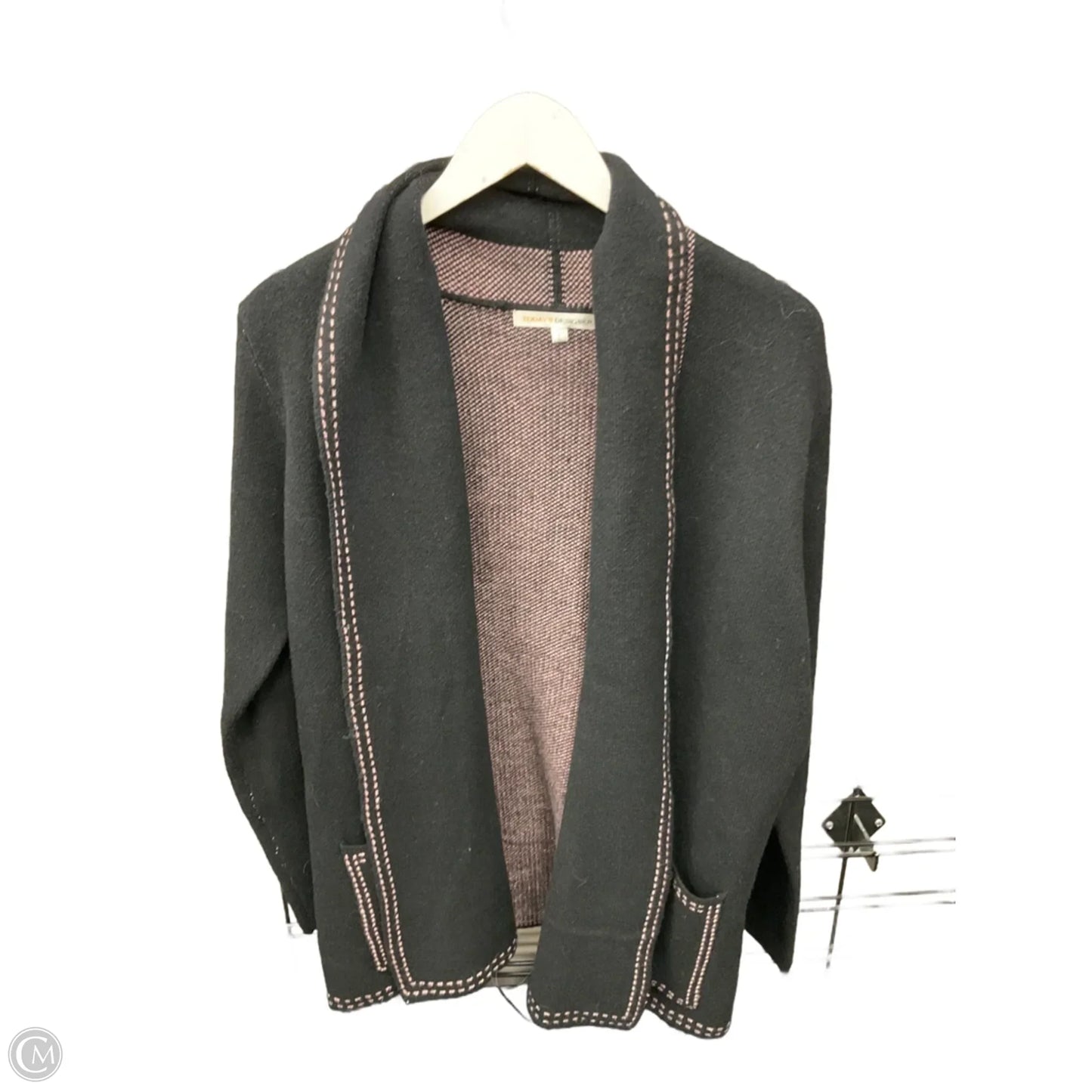 Sweater Cardigan By Clothes Mentor In Black, Size: L