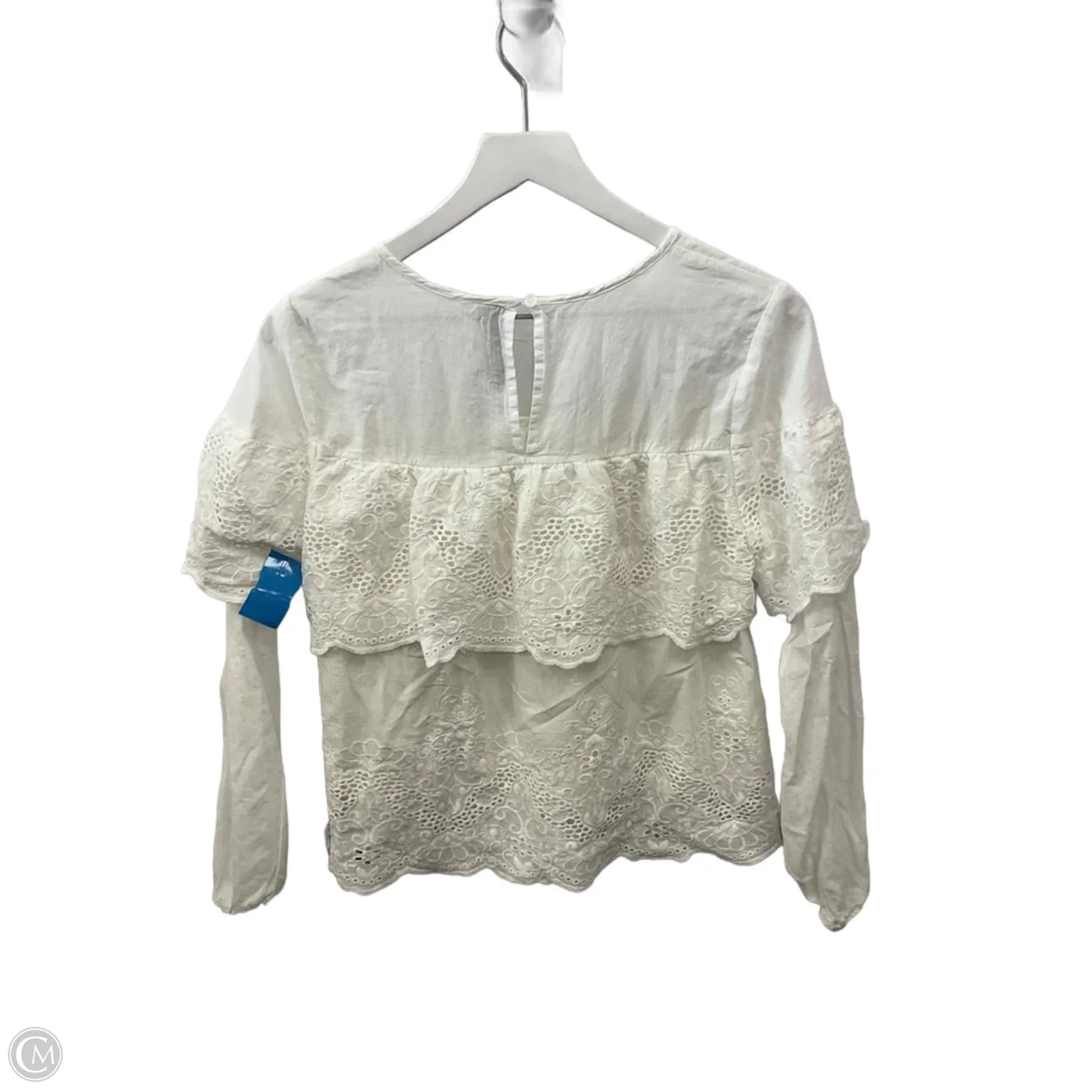 Top Long Sleeve By Grace + Karma In White, Size: M