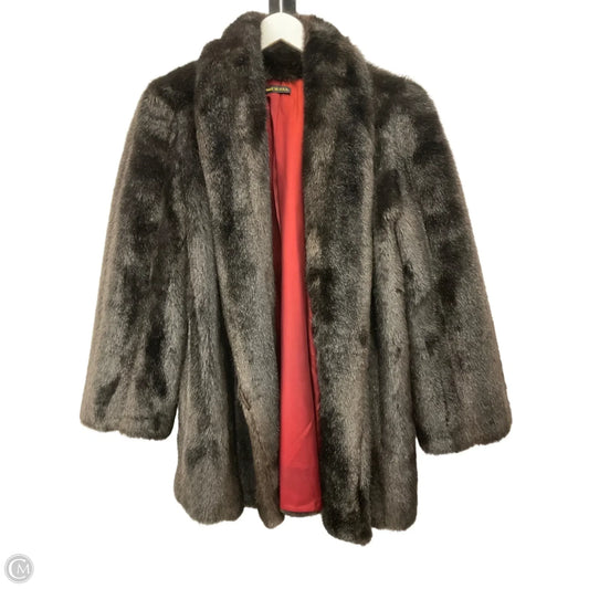 Coat Faux Fur & Sherpa By Clothes Mentor In Brown, Size: M