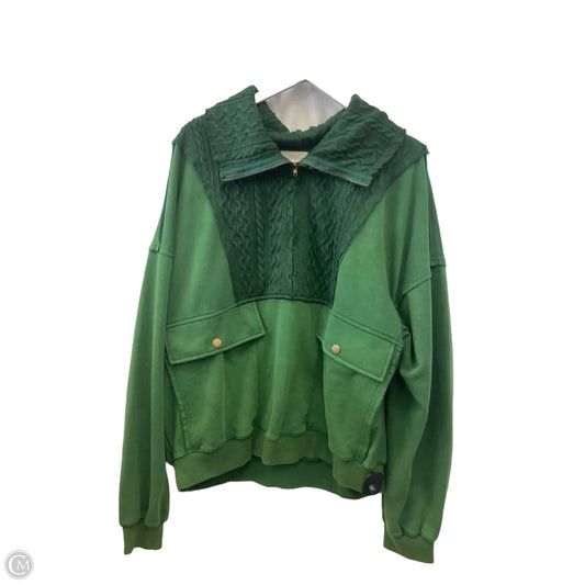 Sweatshirt Collar By Oddi In Green, Size: 1x