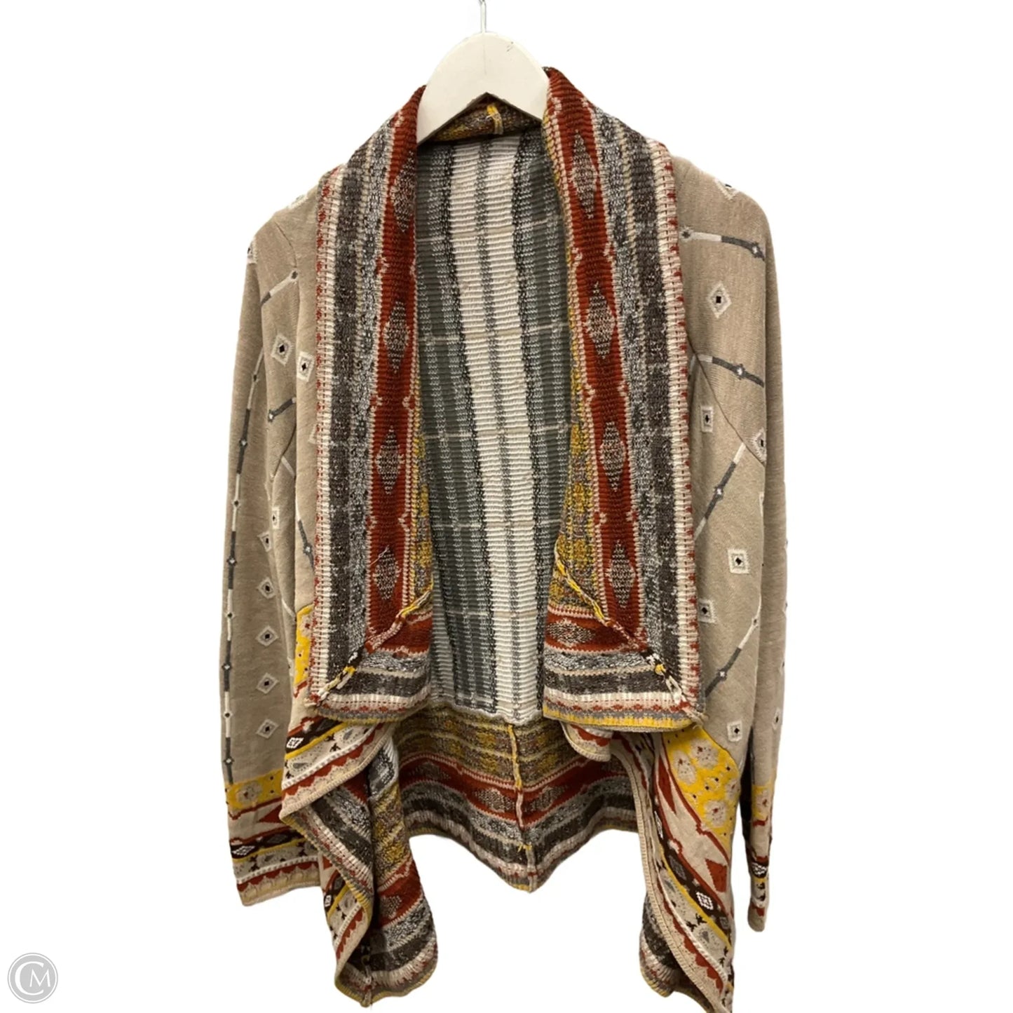 Sweater Cardigan By Freeway In Beige, Size: S