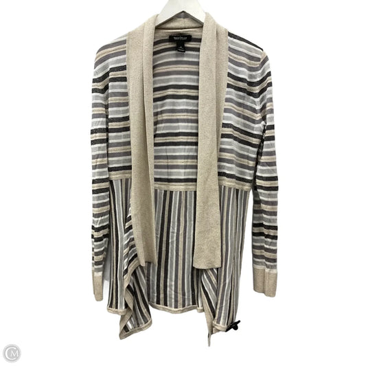 Cardigan By White House Black Market In Grey & White, Size: S