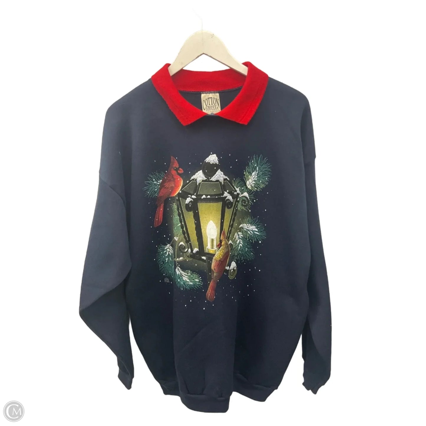 Sweatshirt Collar By Clothes Mentor In Navy, Size: 2x