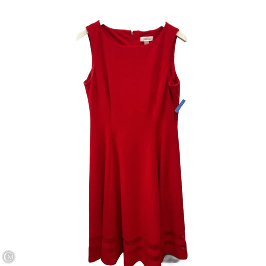 Dress Casual Midi By Calvin Klein In Red, Size: L