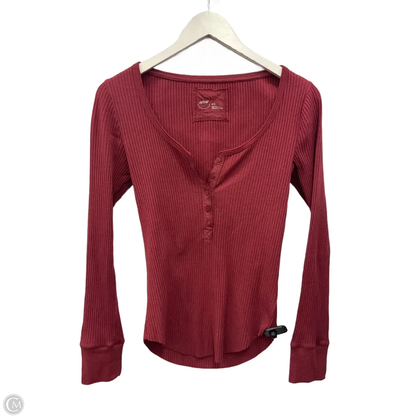 Top Long Sleeve By Aerie In Red, Size: M