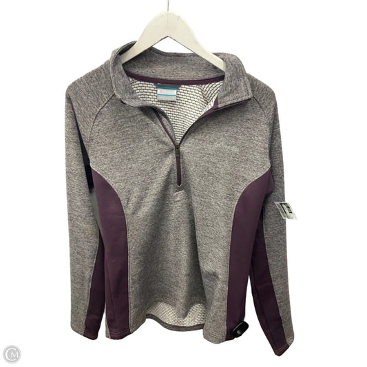Athletic Top Long Sleeve Collar By Columbia In Purple, Size: L