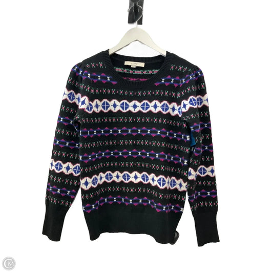 Sweater By Loft In Black & Purple, Size: Xs