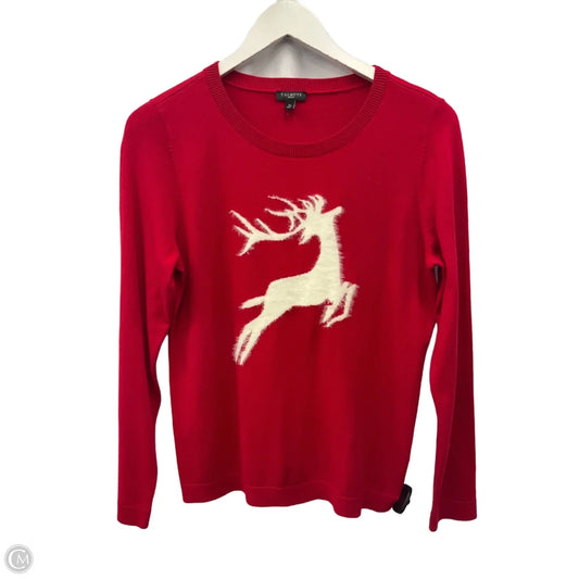 Top Long Sleeve By Talbots In Red, Size: S