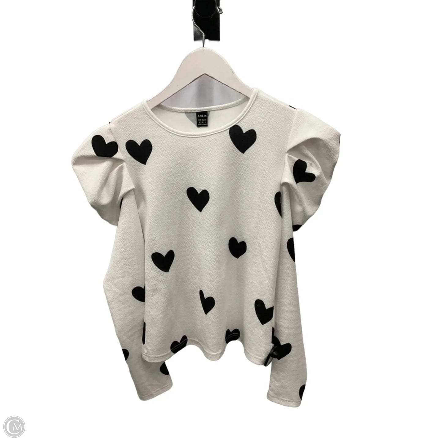 Top Long Sleeve By Shein In White, Size: S