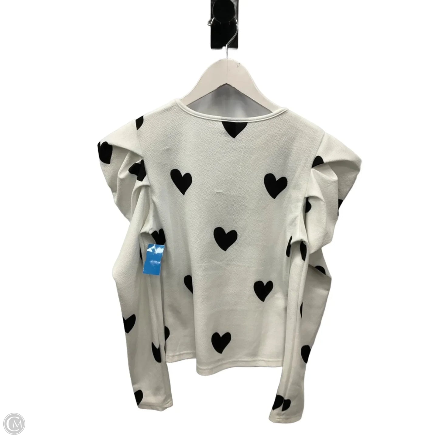 Top Long Sleeve By Shein In White, Size: S