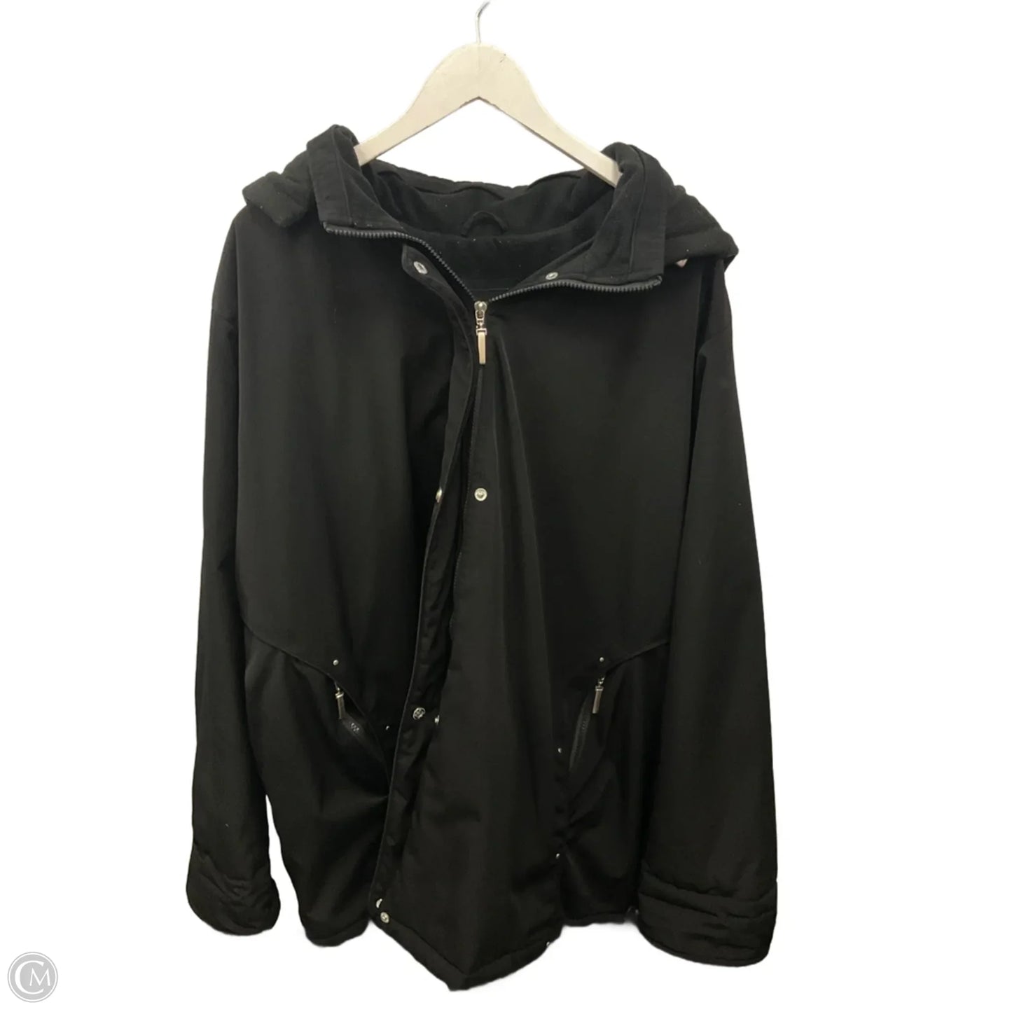 Coat Parka By Maggie Barnes In Black, Size: 3x