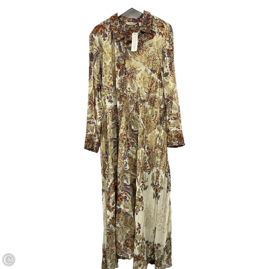 Dress Casual Maxi By Soft Surroundings In Gold & Orange, Size: 2x