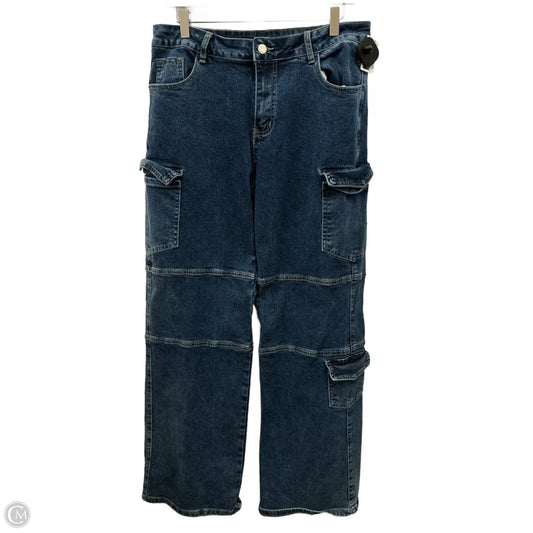 Jeans Wide Leg By Windsor In Blue Denim, Size: L
