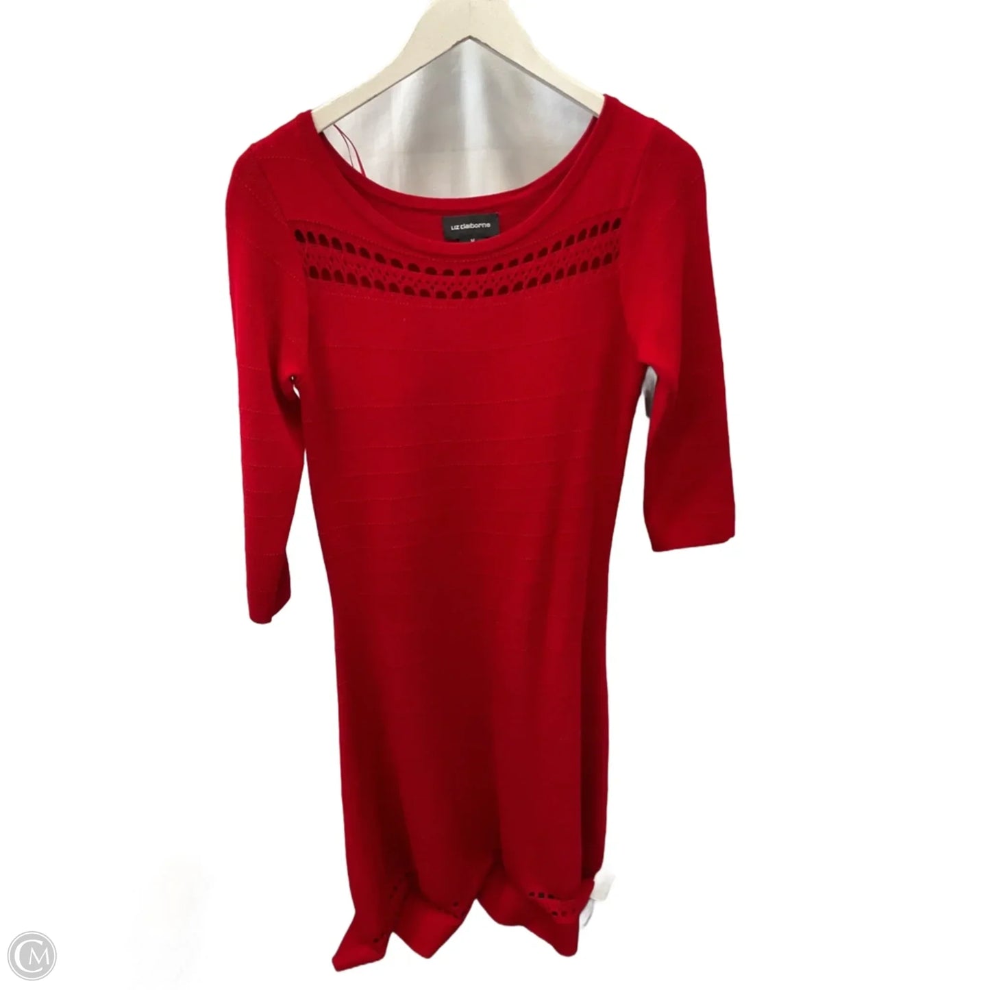 Dress Sweater By Liz Claiborne In Red, Size: M