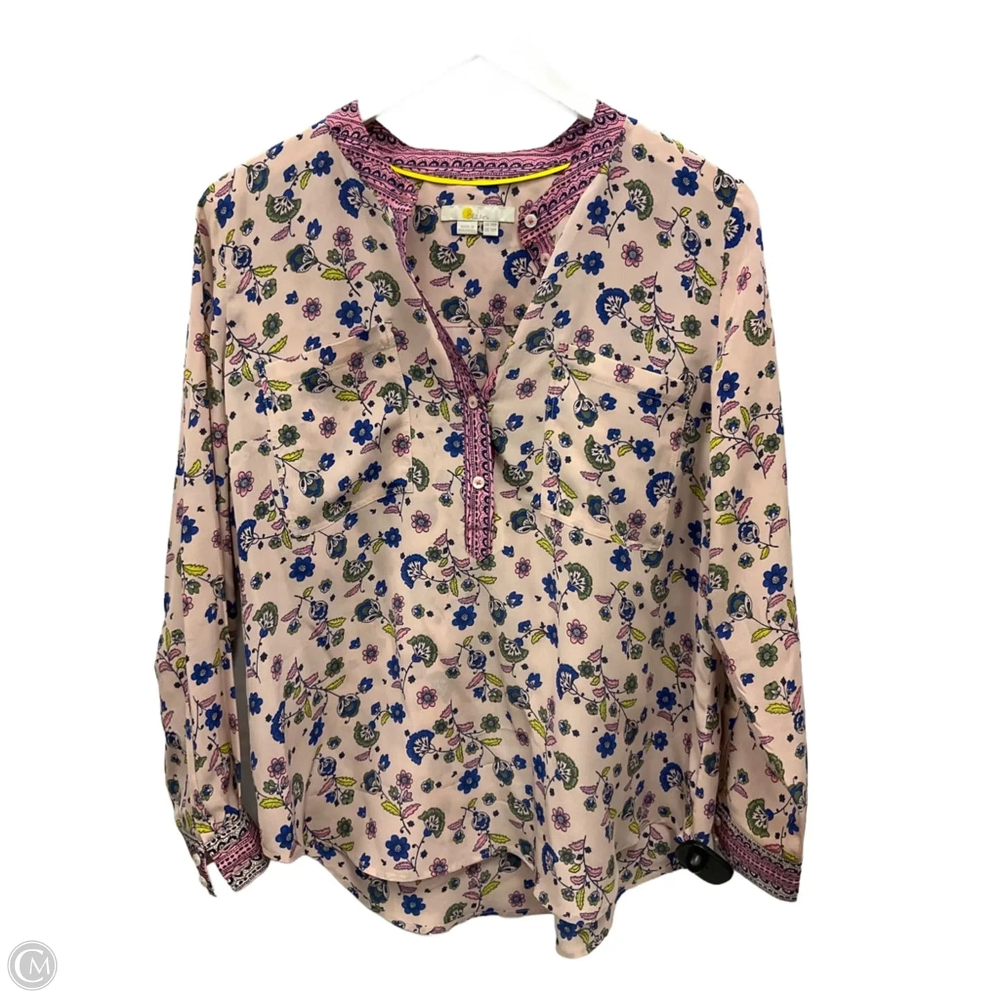 Top Long Sleeve By Boden In Pink, Size: M