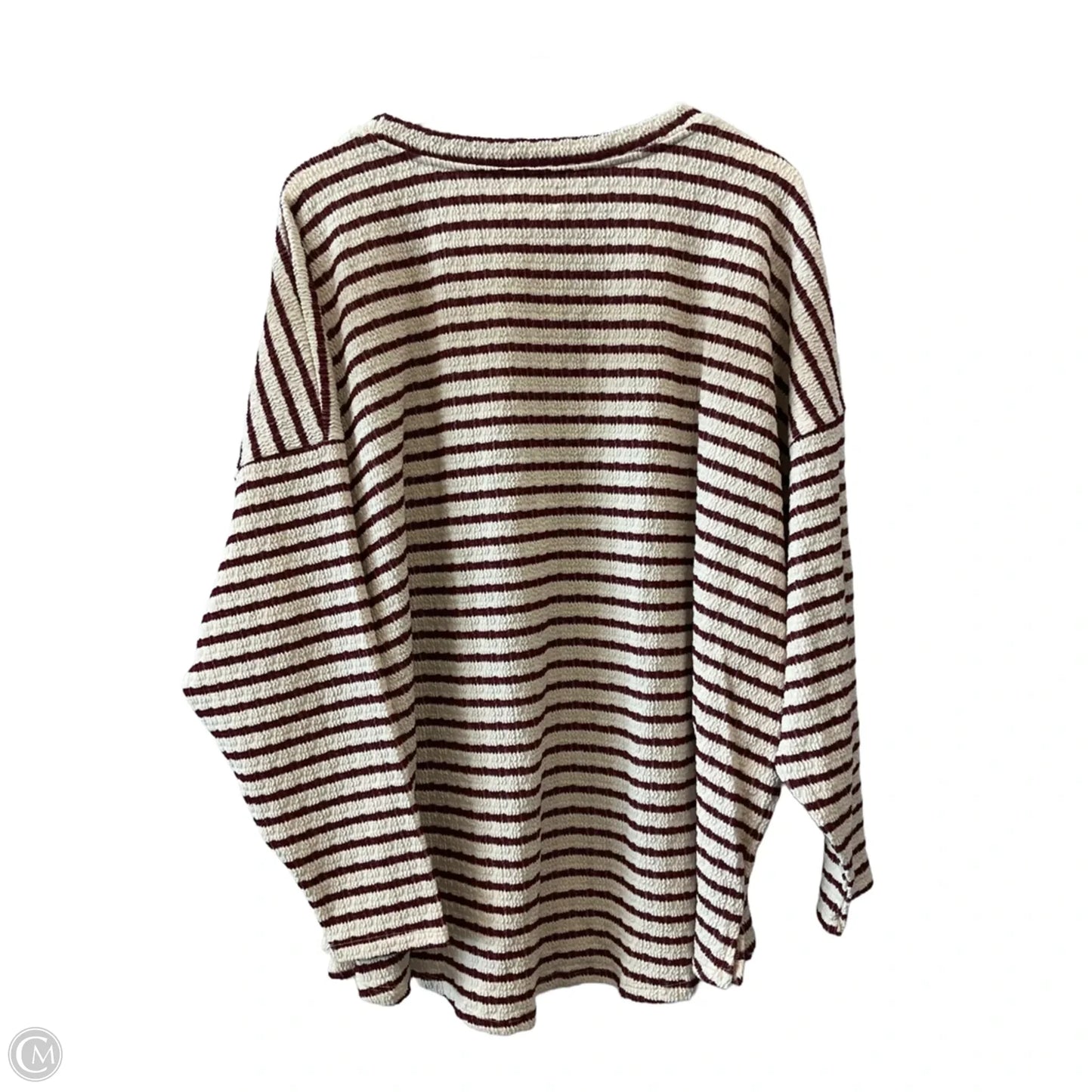 Top 3/4 Sleeve By Maurices In Cream & Red, Size: 3x