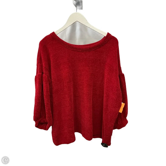 Top Short Sleeve By Ophelia Roe In Red, Size: 3x