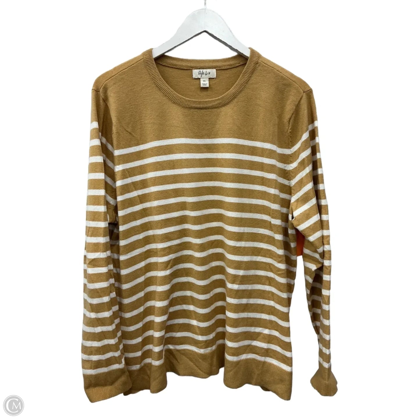 Top Long Sleeve By Style And Company In Yellow, Size: Xxl