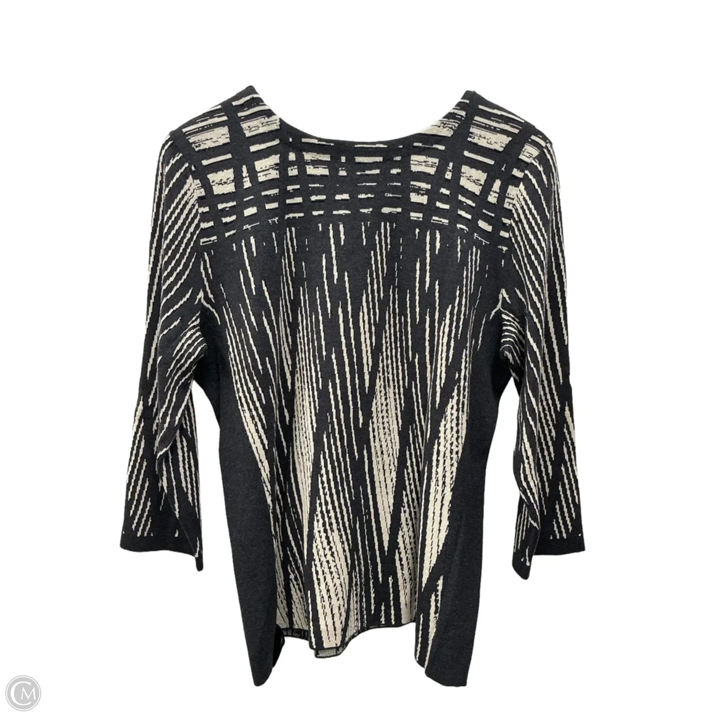 Top 3/4 Sleeve By Nic + Zoe In Grey, Size: Xl