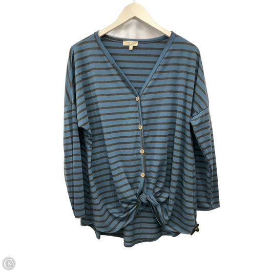 Top Long Sleeve By Sweet Lovely In Blue, Size: 1x