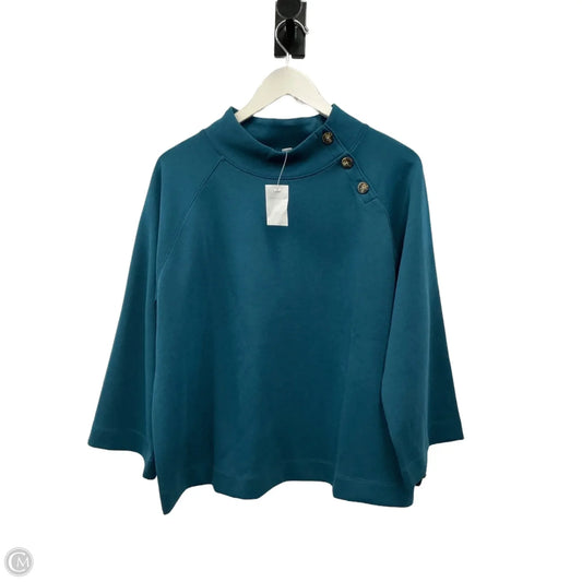 Top Long Sleeve By J. Jill In Teal, Size: L