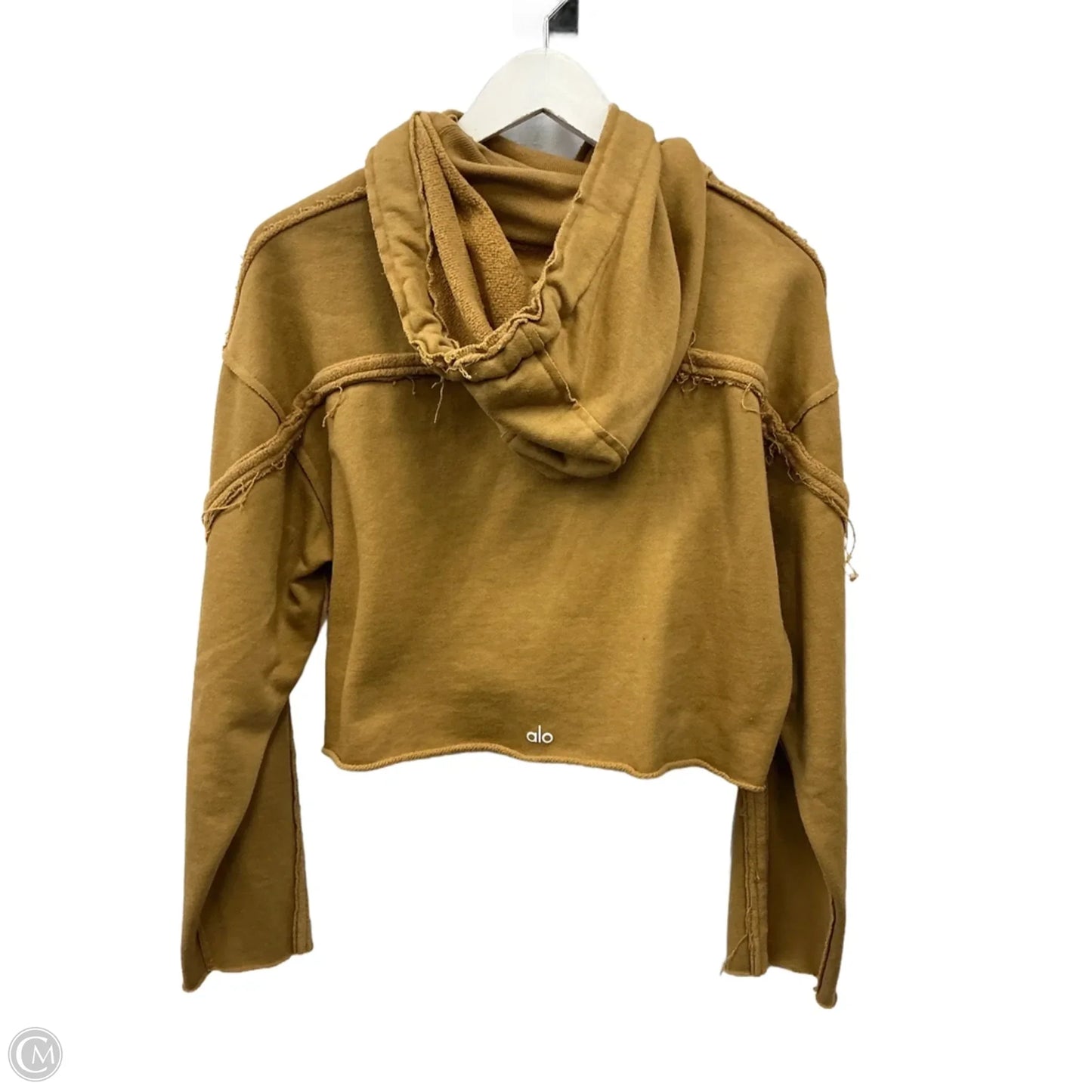 Sweatshirt Hoodie By Alo In Yellow, Size: Xs