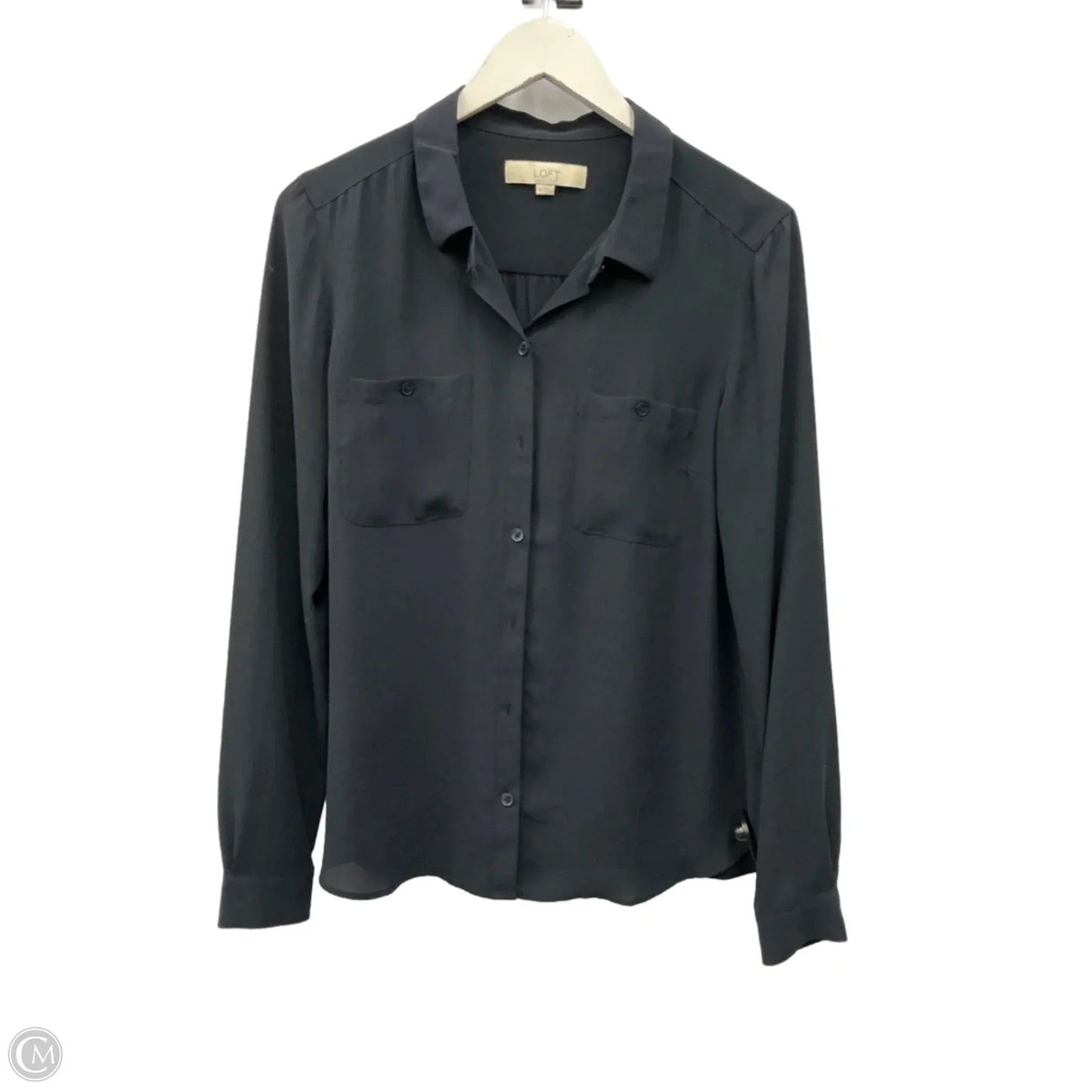 Top Long Sleeve By Loft In Navy, Size: M