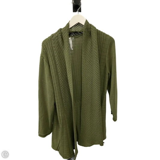 Sweater Cardigan By Ny Collection In Green, Size: 2x