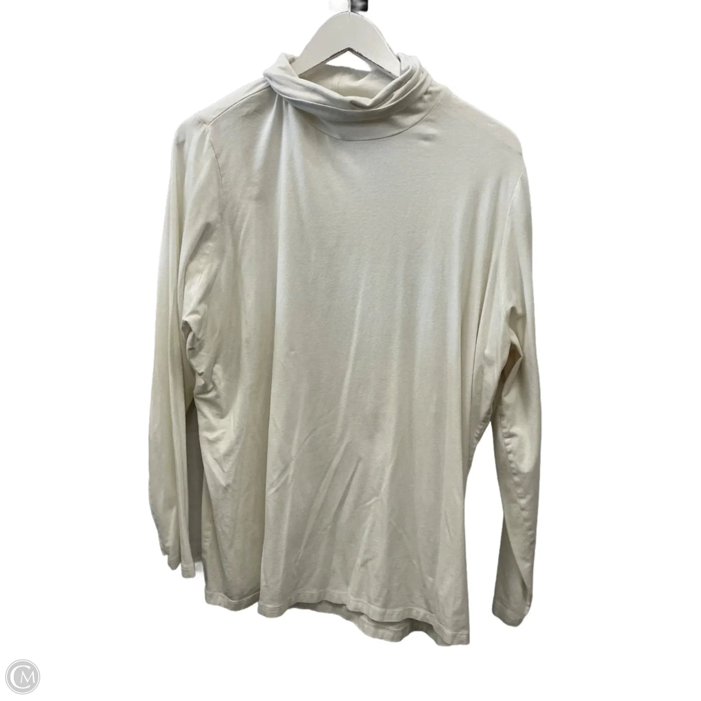 Top Long Sleeve Basic By Lands End In White, Size: 2x