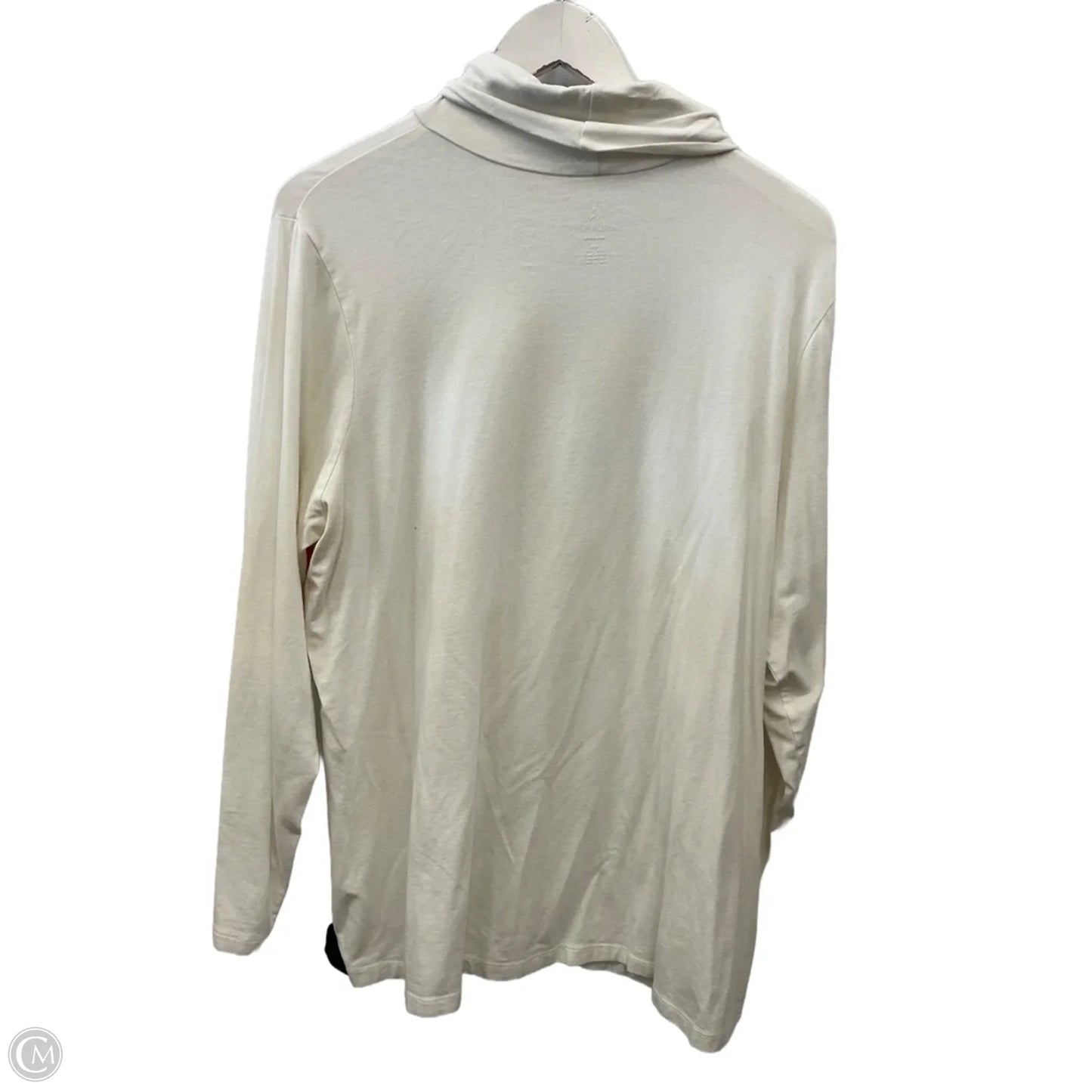 Top Long Sleeve Basic By Lands End In White, Size: 2x