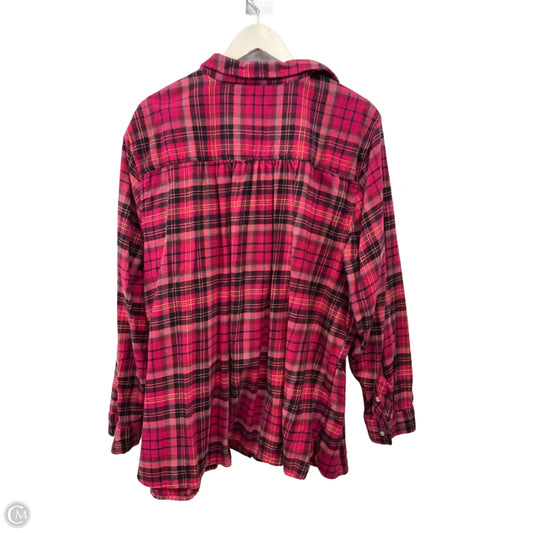 Top Long Sleeve By Croft And Barrow In Pink, Size: 3x