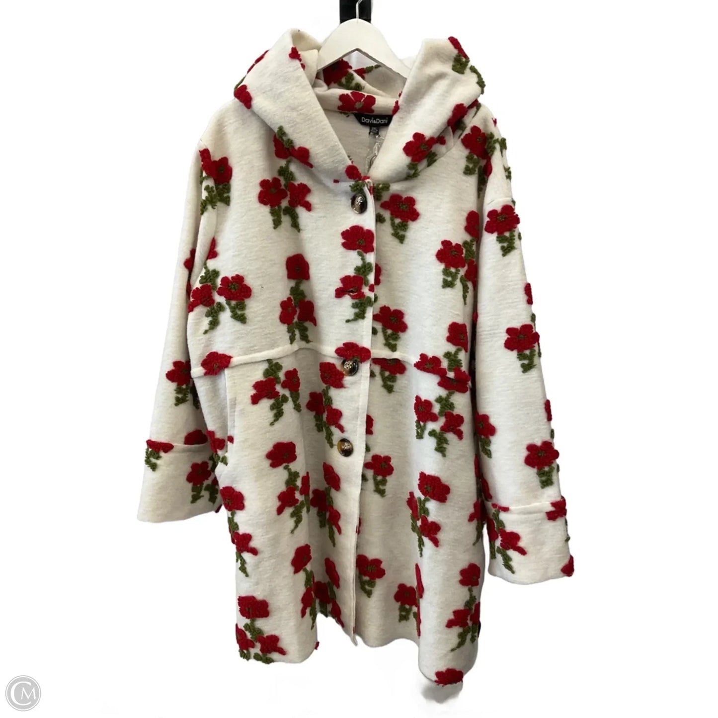 Jacket Other By Davi & Dani In Silver & White, Size: 2x