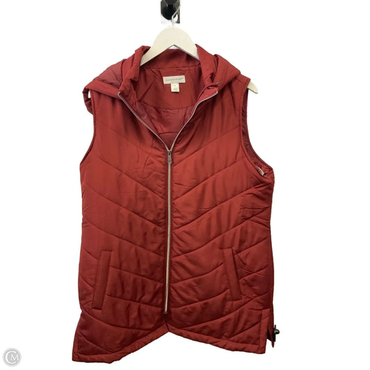 Vest Puffer & Quilted By Christopher And Banks In Red, Size: Xl
