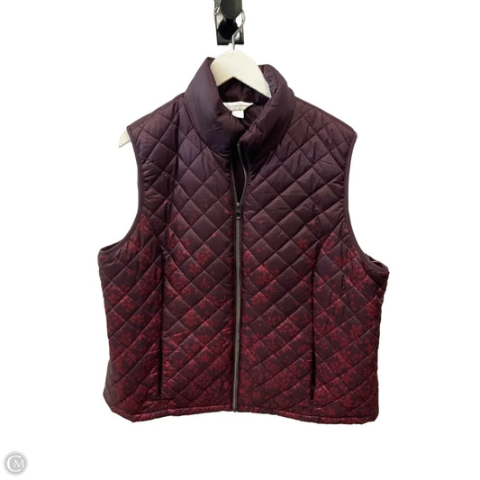 Vest Puffer & Quilted By Christopher And Banks In Purple, Size: Xl