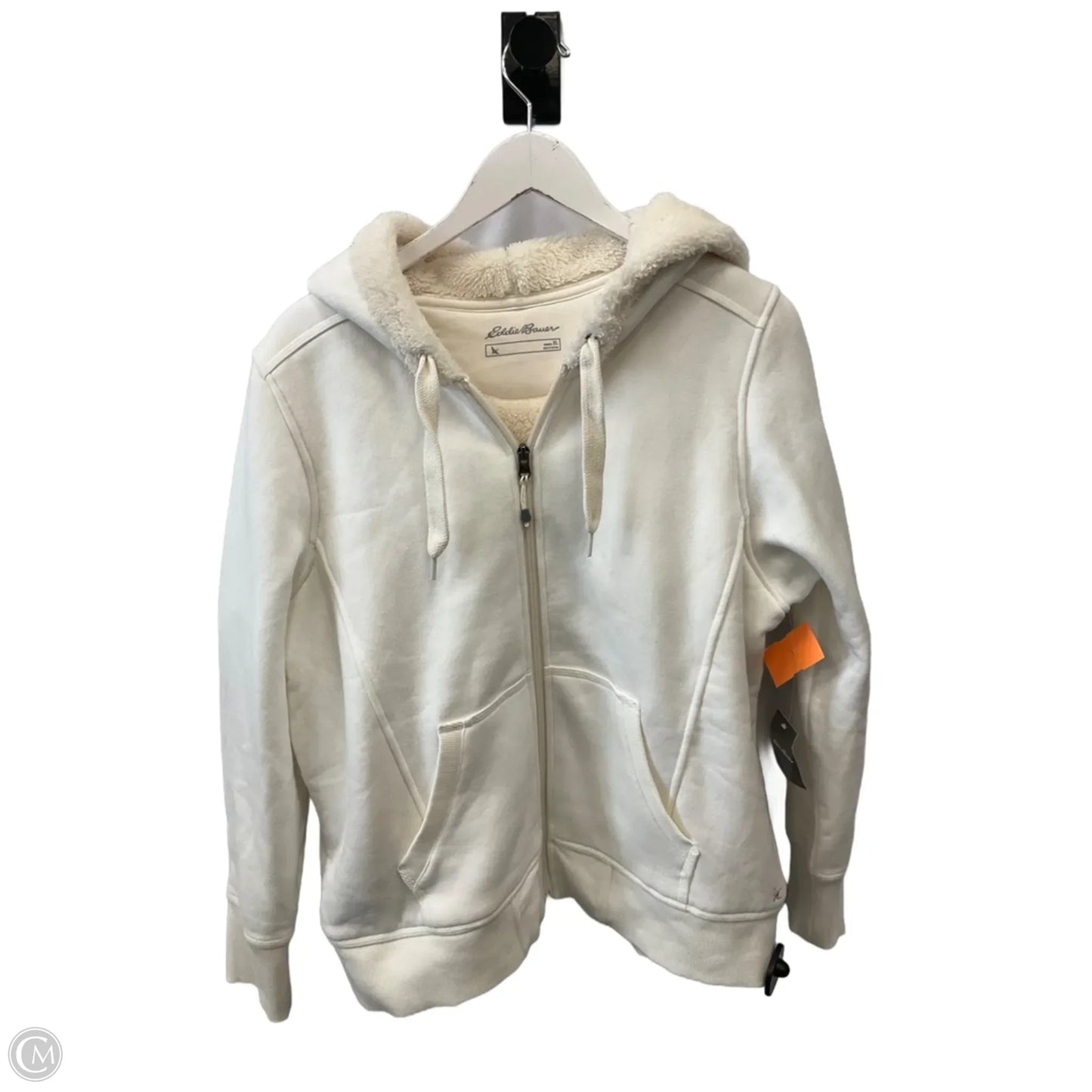 Jacket Fleece By Eddie Bauer In White, Size: Xl