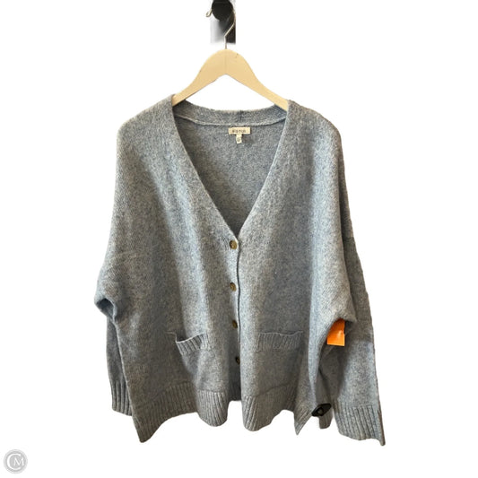 Sweater Cardigan By Ella Moss In Blue, Size: Xxl