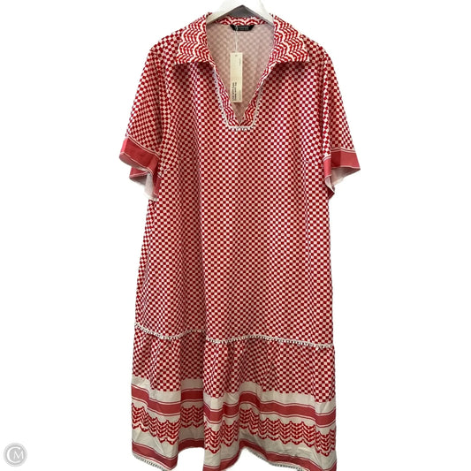 Dress Casual Midi By Bloomchic In Red & White, Size: 3x