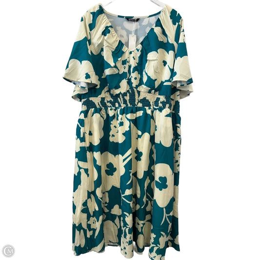 Dress Casual Midi By Bloomchic In Green, Size: 3x