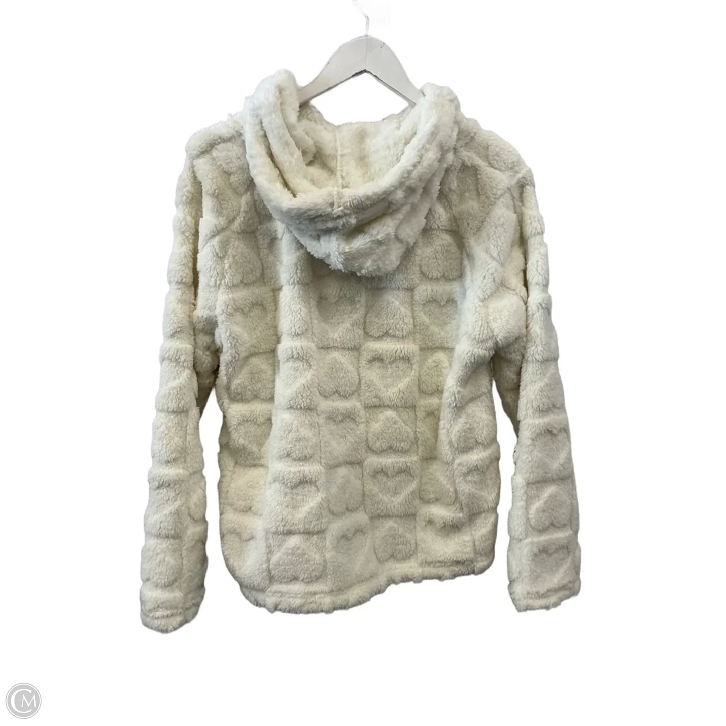 Sweatshirt Hoodie By Clothes Mentor In White, Size: L