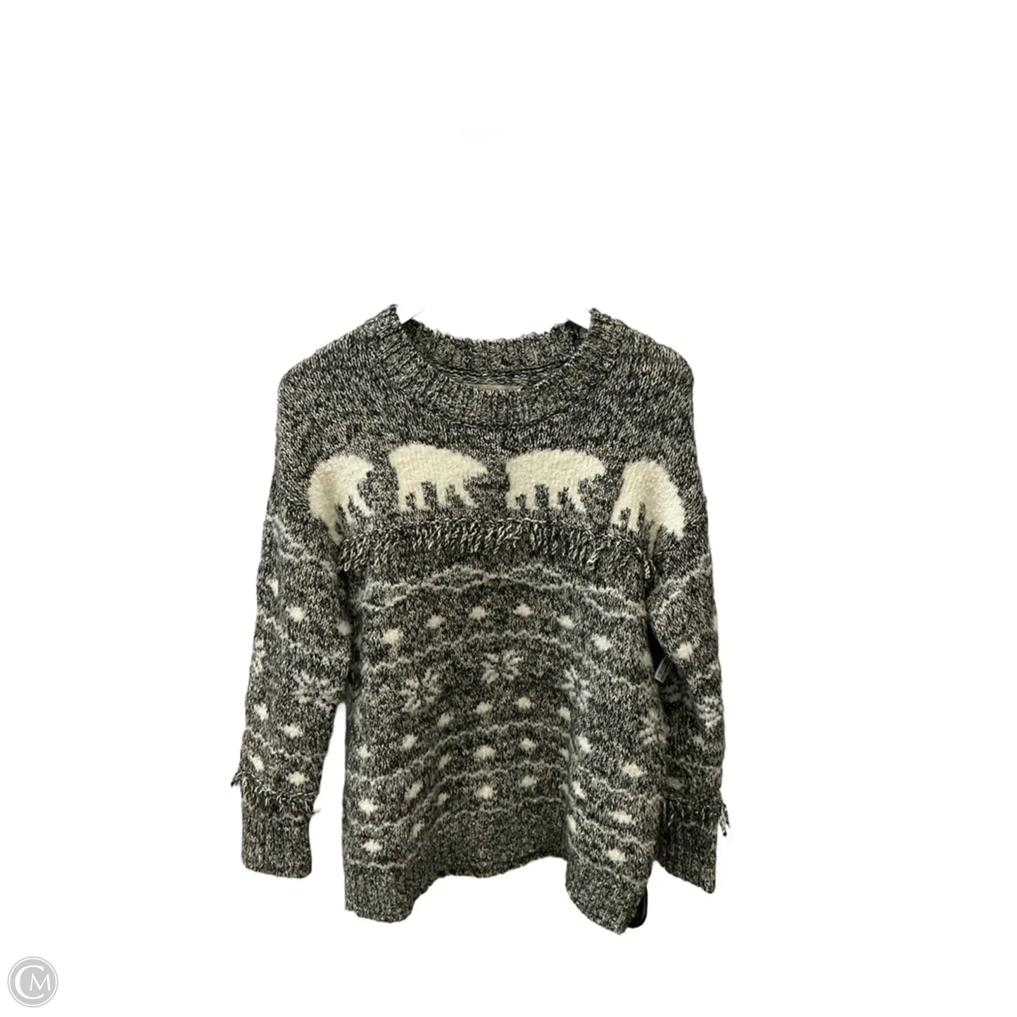 Sweater By Loft In Black & White, Size: M