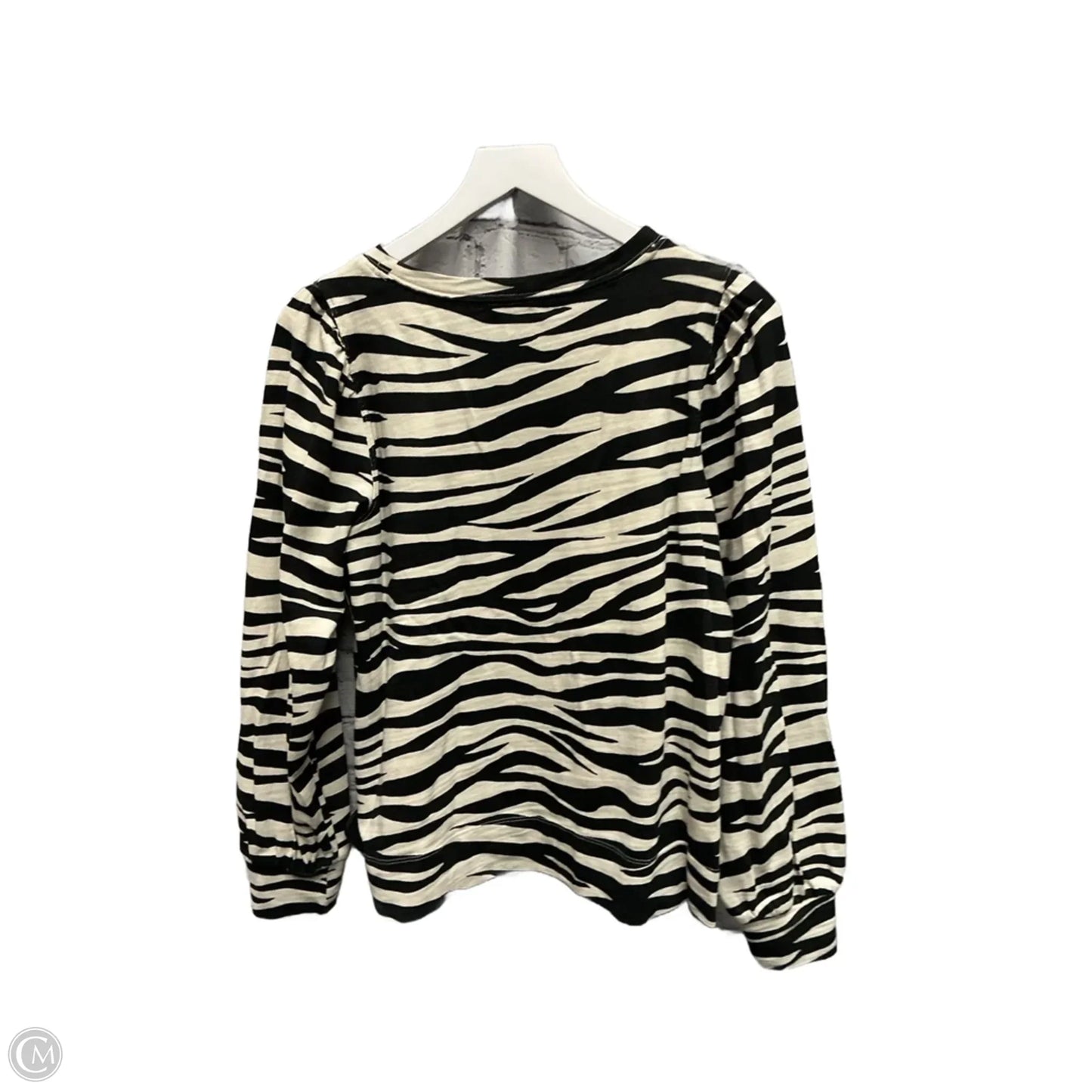 Top Long Sleeve By Loft In Zebra Print, Size: M