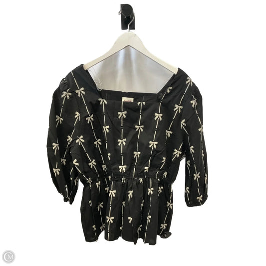 Top Short Sleeve By Hayden La In Black & Grey, Size: 1x